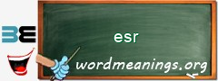 WordMeaning blackboard for esr